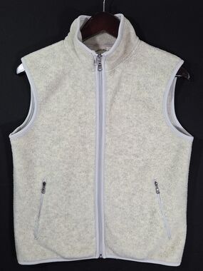 Eddie Bauer Vintage Sherpa Vest -Full Zip -Ivory